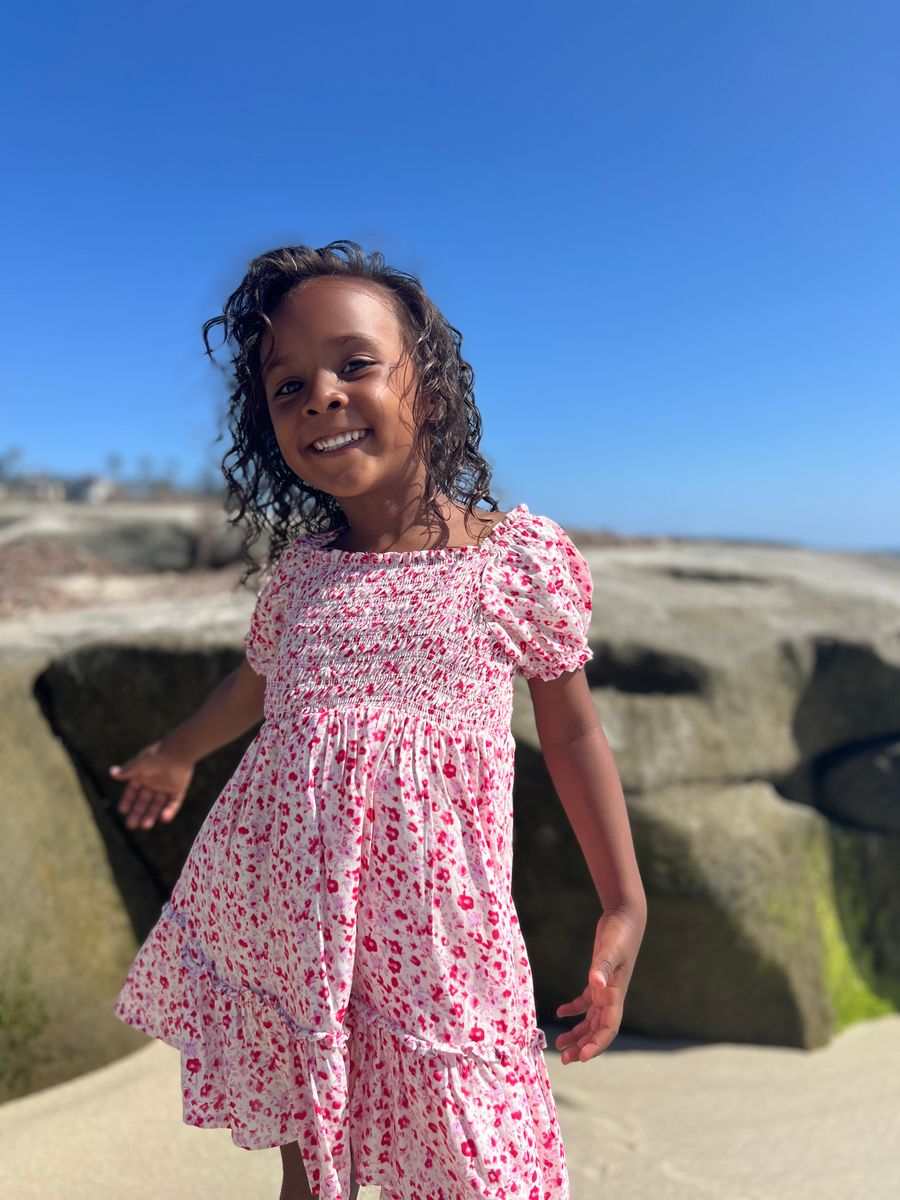 Pink Meadow Flowers Dress