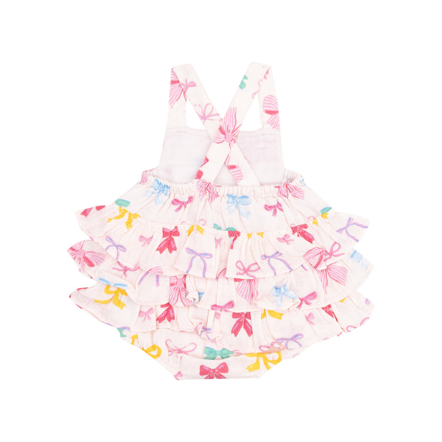 Colorful Bows Ruffled Sunsuit