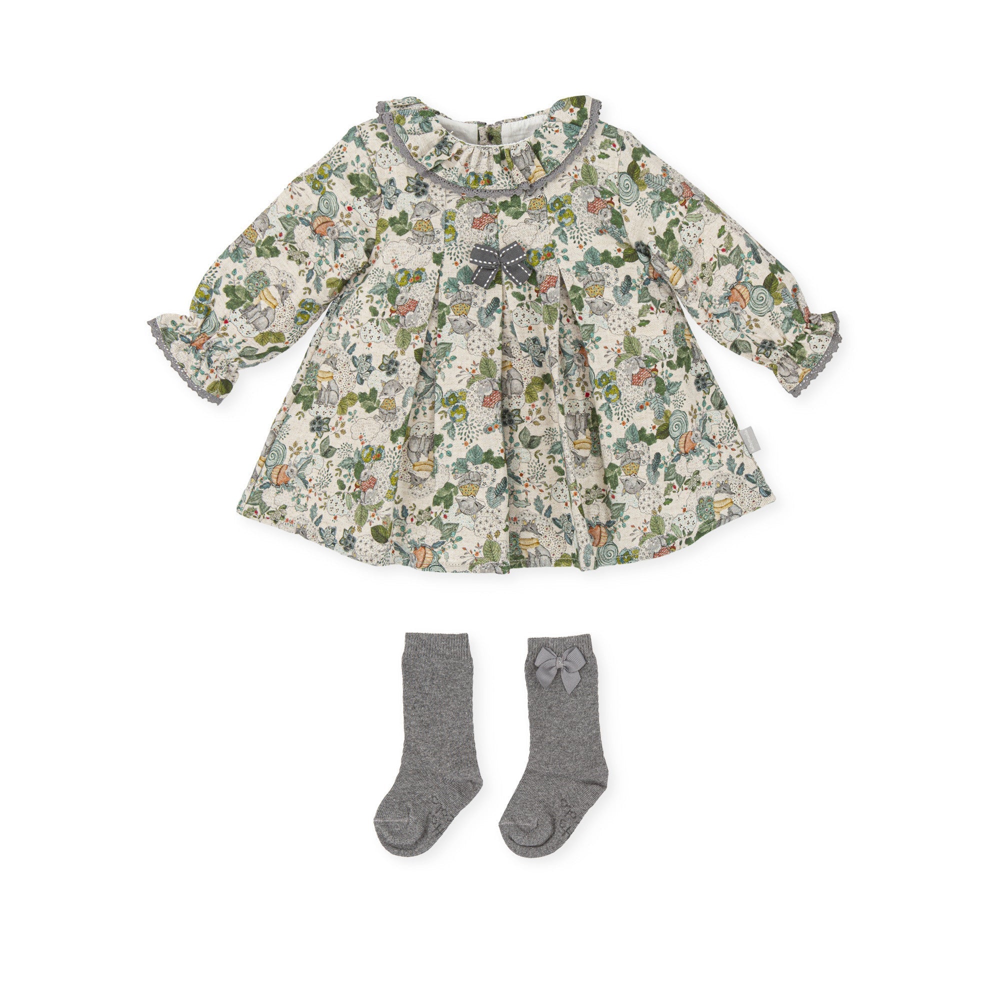 Fall Floral Dress and Socks