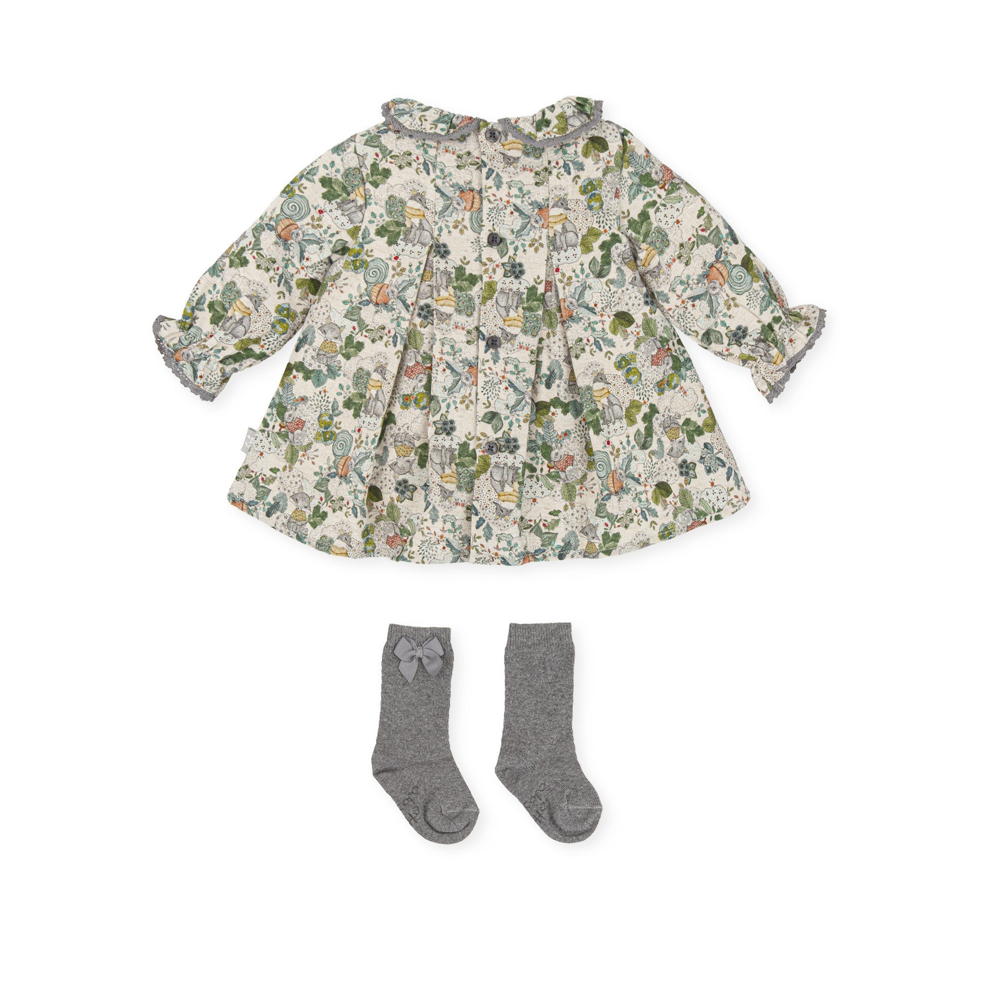 Fall Floral Dress and Socks