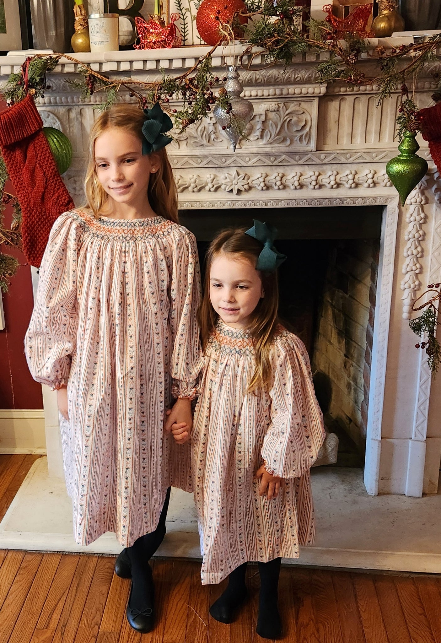 Vintage Candy Canes Smocked Dress