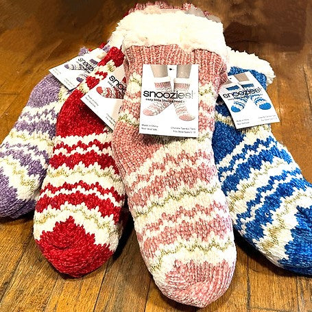 Snoozies Womens 2G Furry Nice Cozy Sherpa Non Skid Slipper Socks