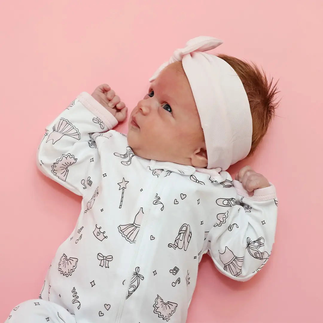 Ballerina Zipper Footie