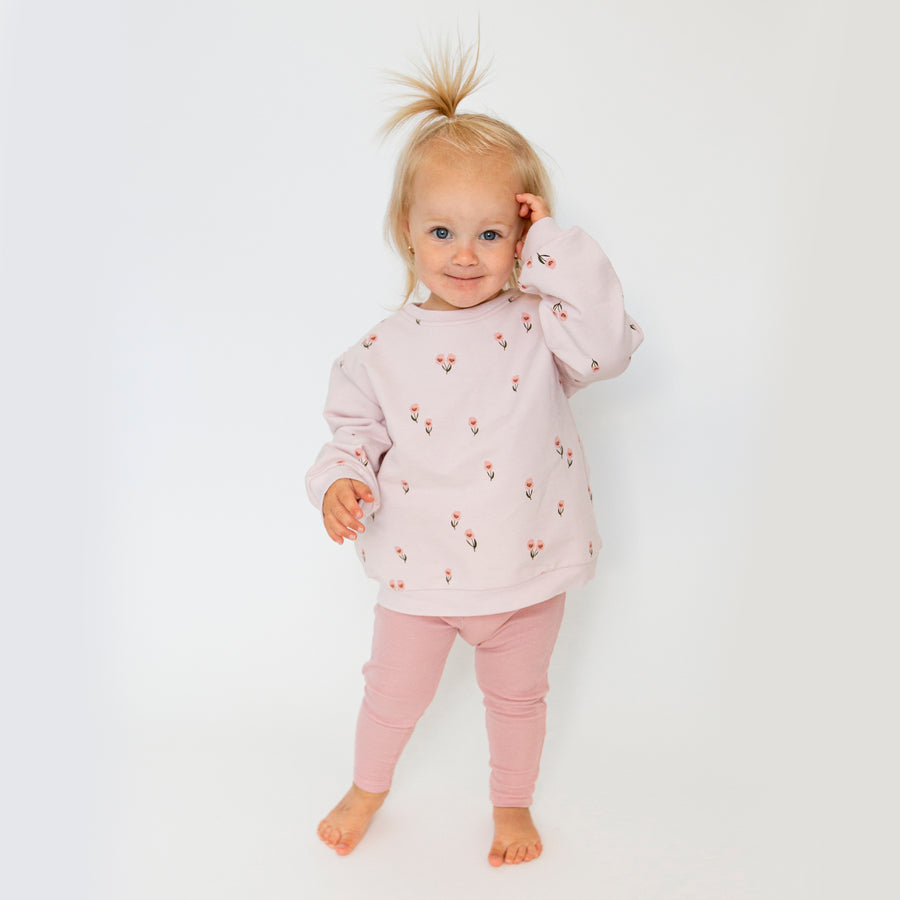 Floral Oversized Sweatshirt and Leggings