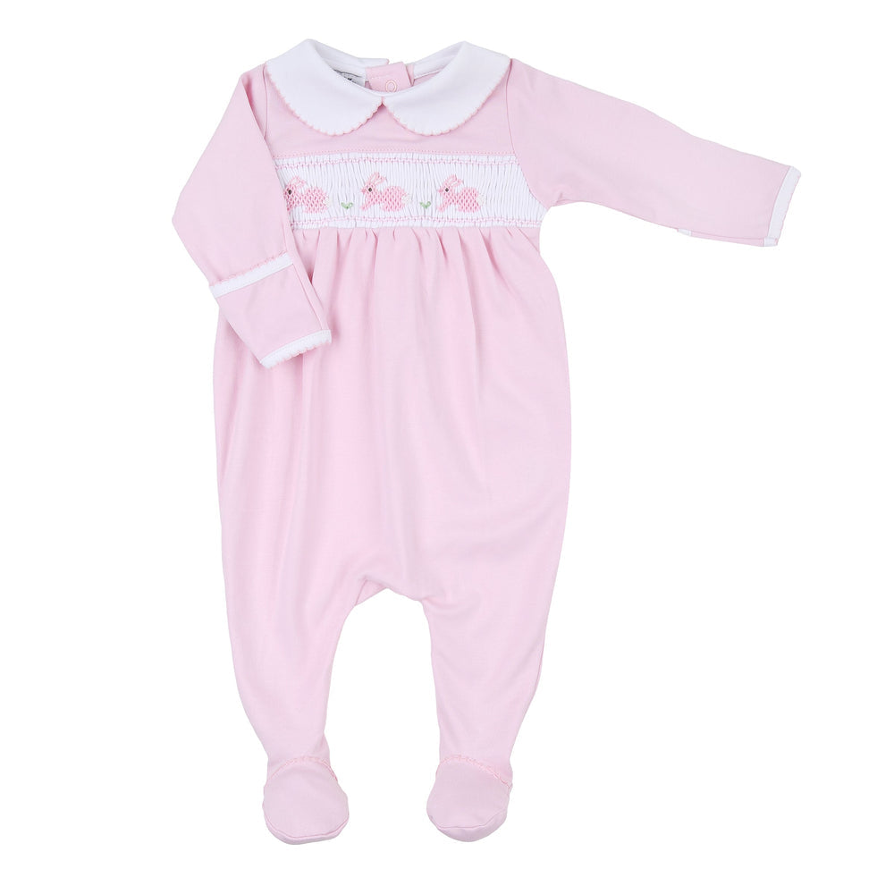 Collared Smocked Bunnies Footie