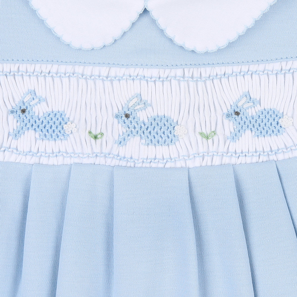 Collared Smocked Bunnies Footie