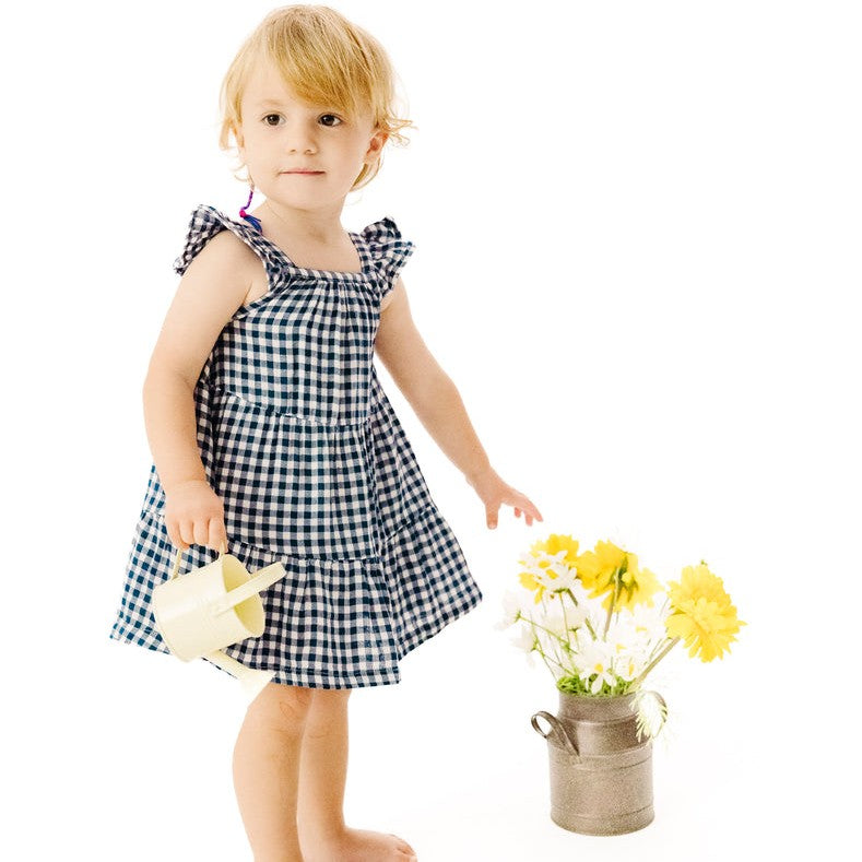 Navy Gingham Sundress