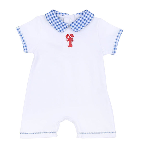 Embroidered Lobster Collared Playsuit