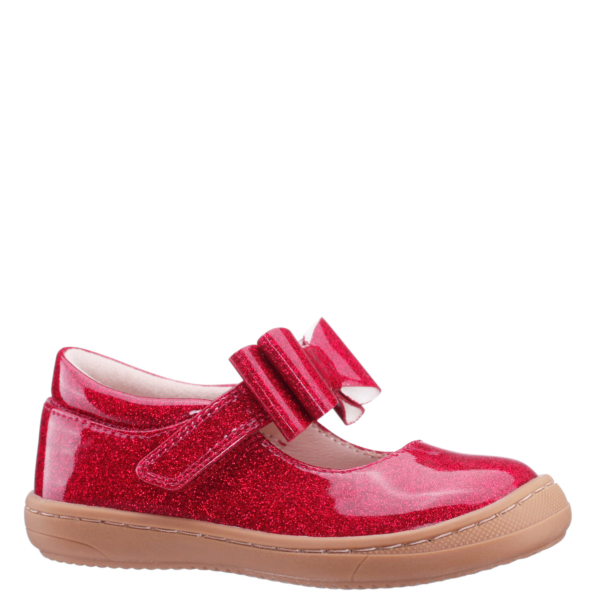 Binnie Dark Pink Glitter Patent Mary Jane Shoes