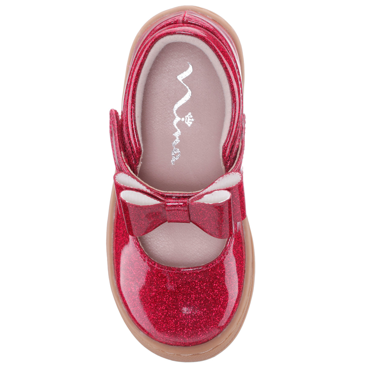 Binnie Dark Pink Glitter Patent Mary Jane Shoes