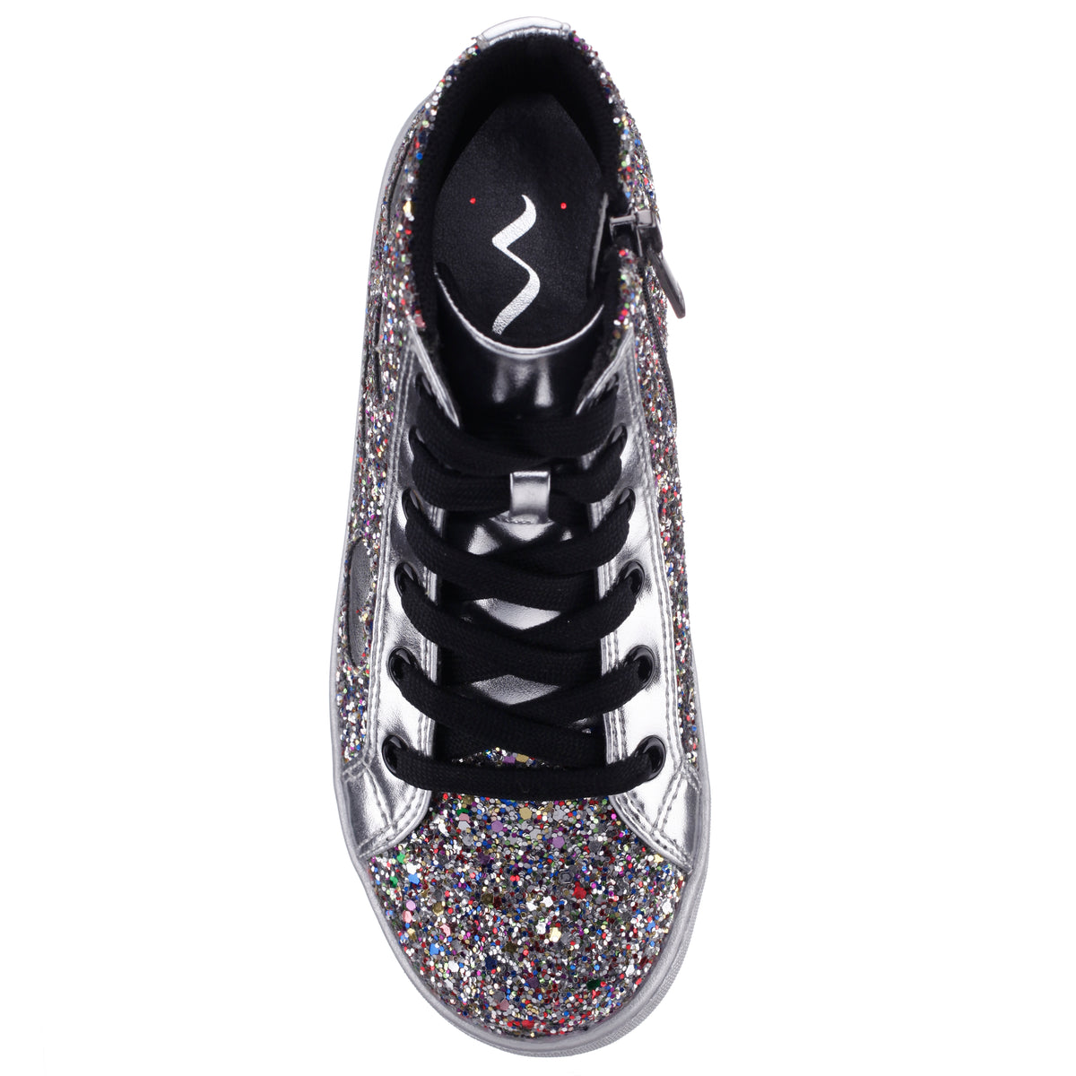 Cass Multi Glitter Hearts Hi Top Sneakers