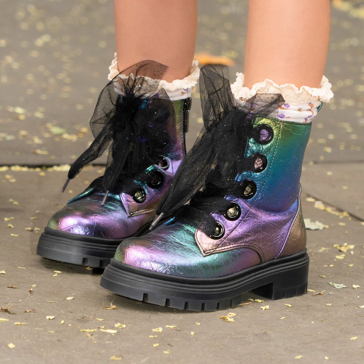 Chassy Multi Metallic Inside Zip Boots