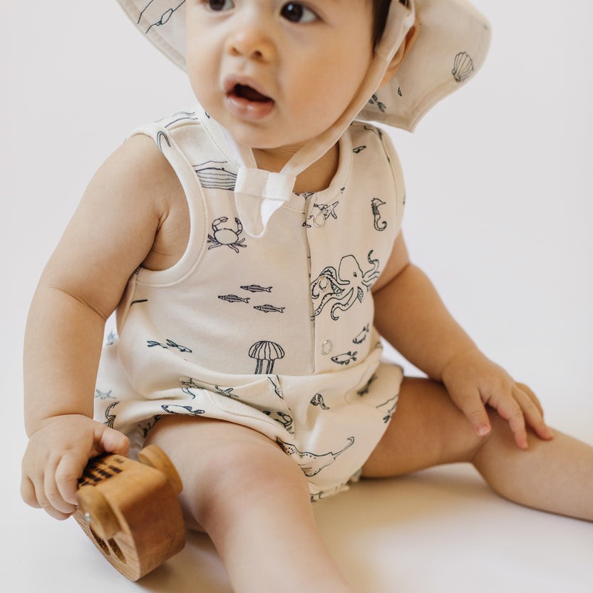 Life Aquatic Sleeveless One Piece and Hat