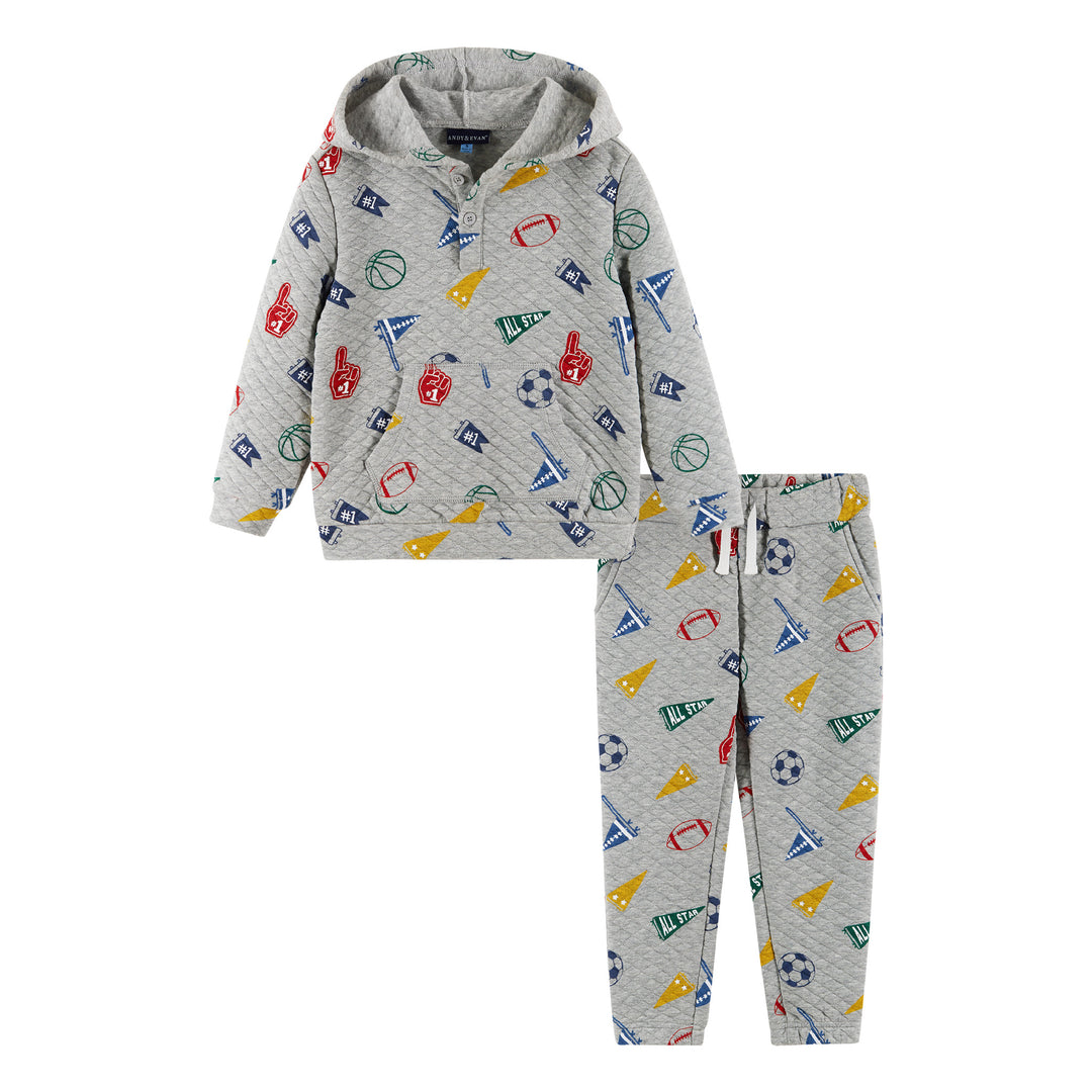 Varsity Hooded Lounge Set