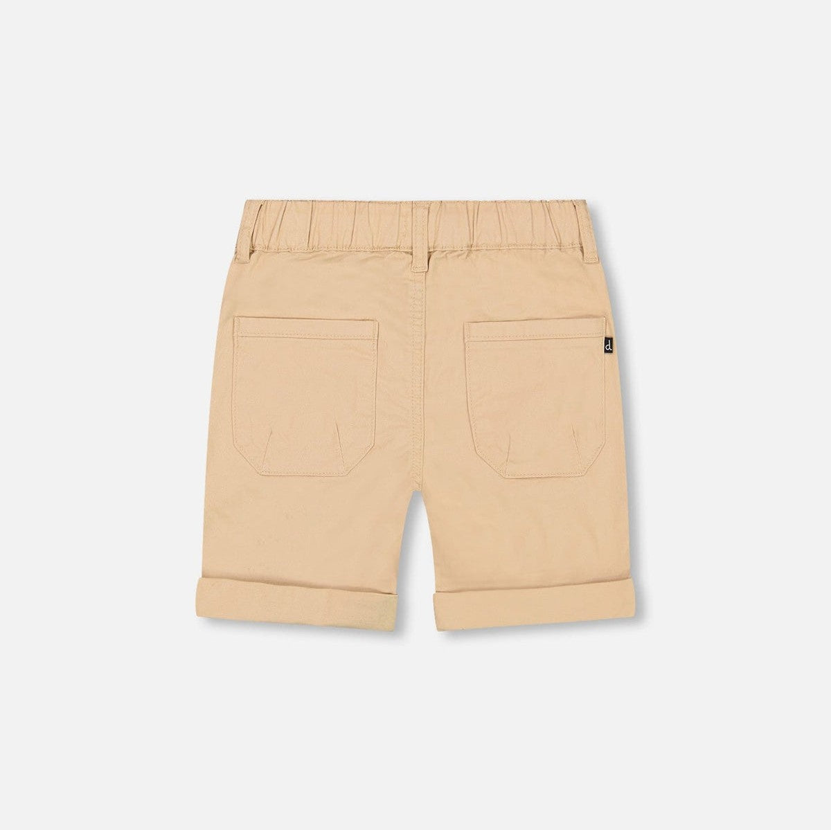 Beige Stretch Twill Shorts