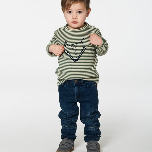 Sage & Beige Stripe Shirt