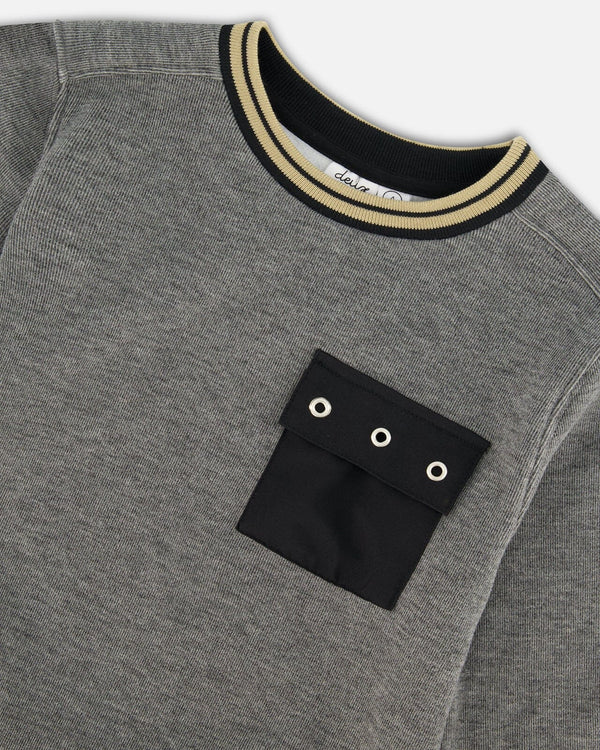 Dark Gray Rib Sweatshirt