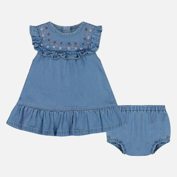 Light Denim Dress and Bloomer Set