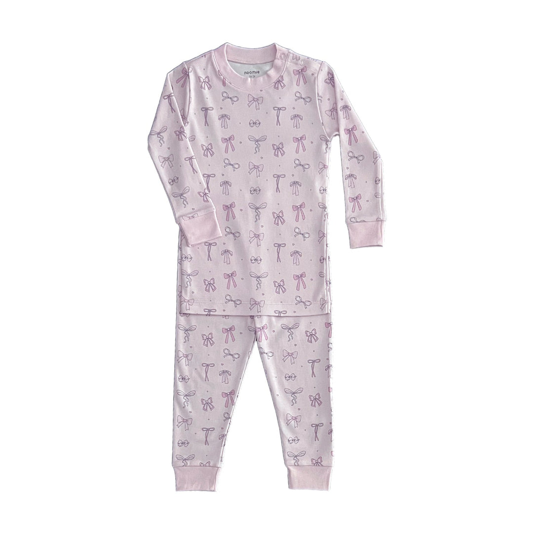 Long Sleeve Bows PJ Set