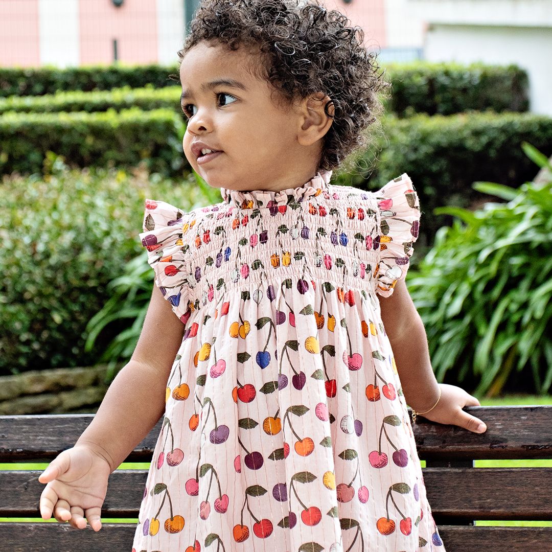 Cloud Pink Cherry Stevie Dress Set
