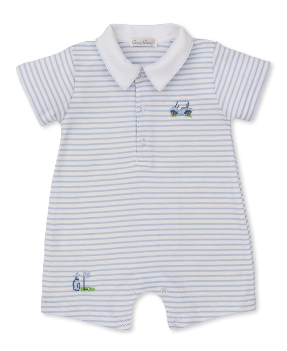 Fairway Foursome Blue Stripe Playsuit & Hat