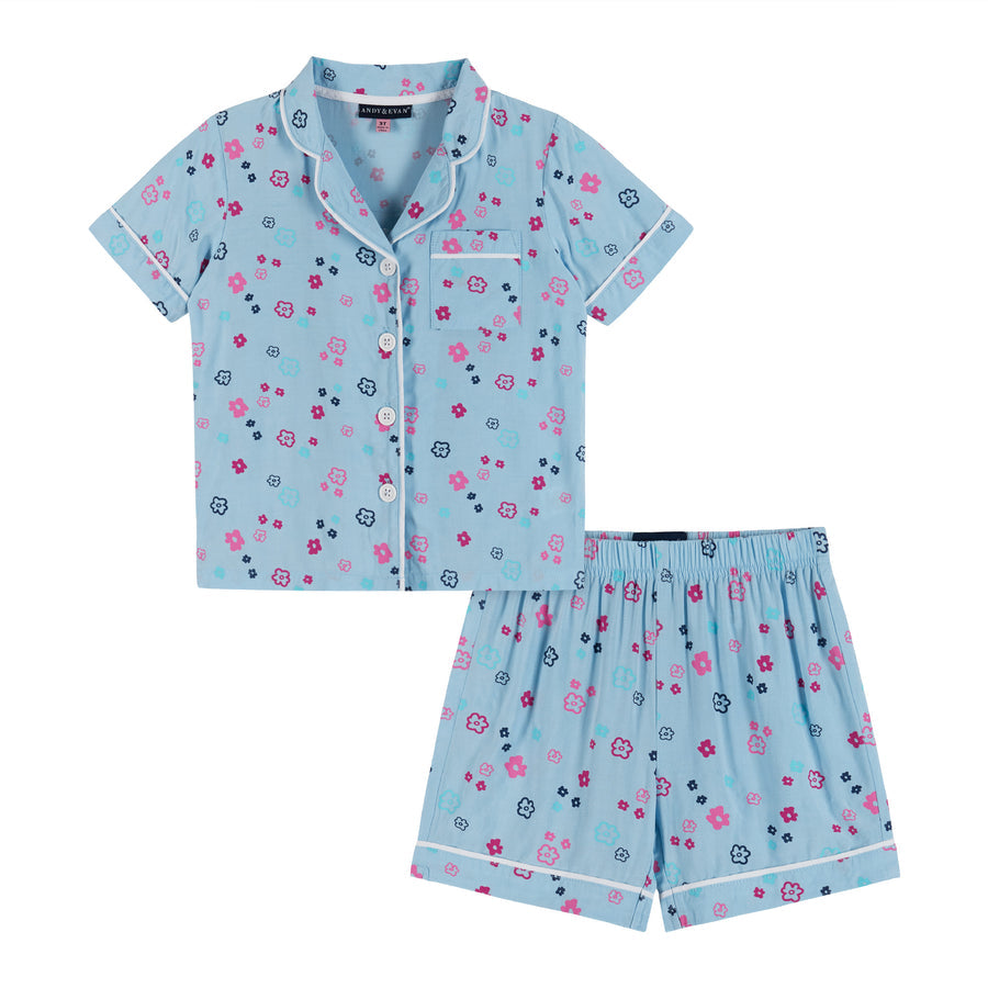 Aqua Floral Short PJ Set