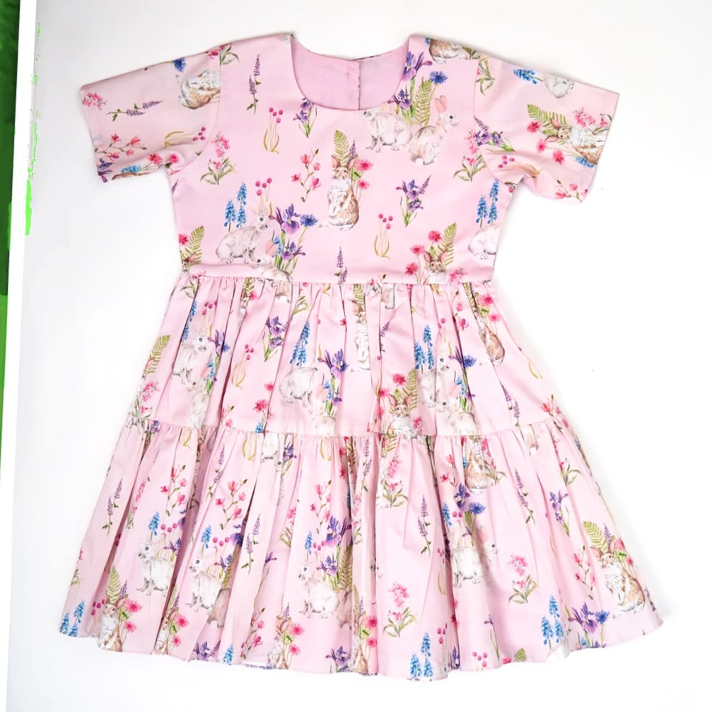 Short Sleeve Bunnies Dress