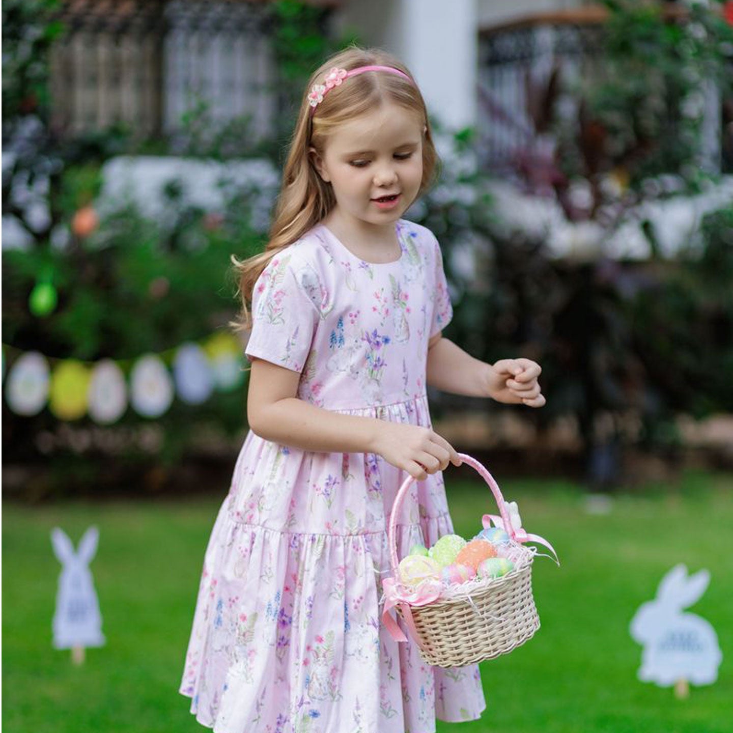 Short Sleeve Bunnies Dress