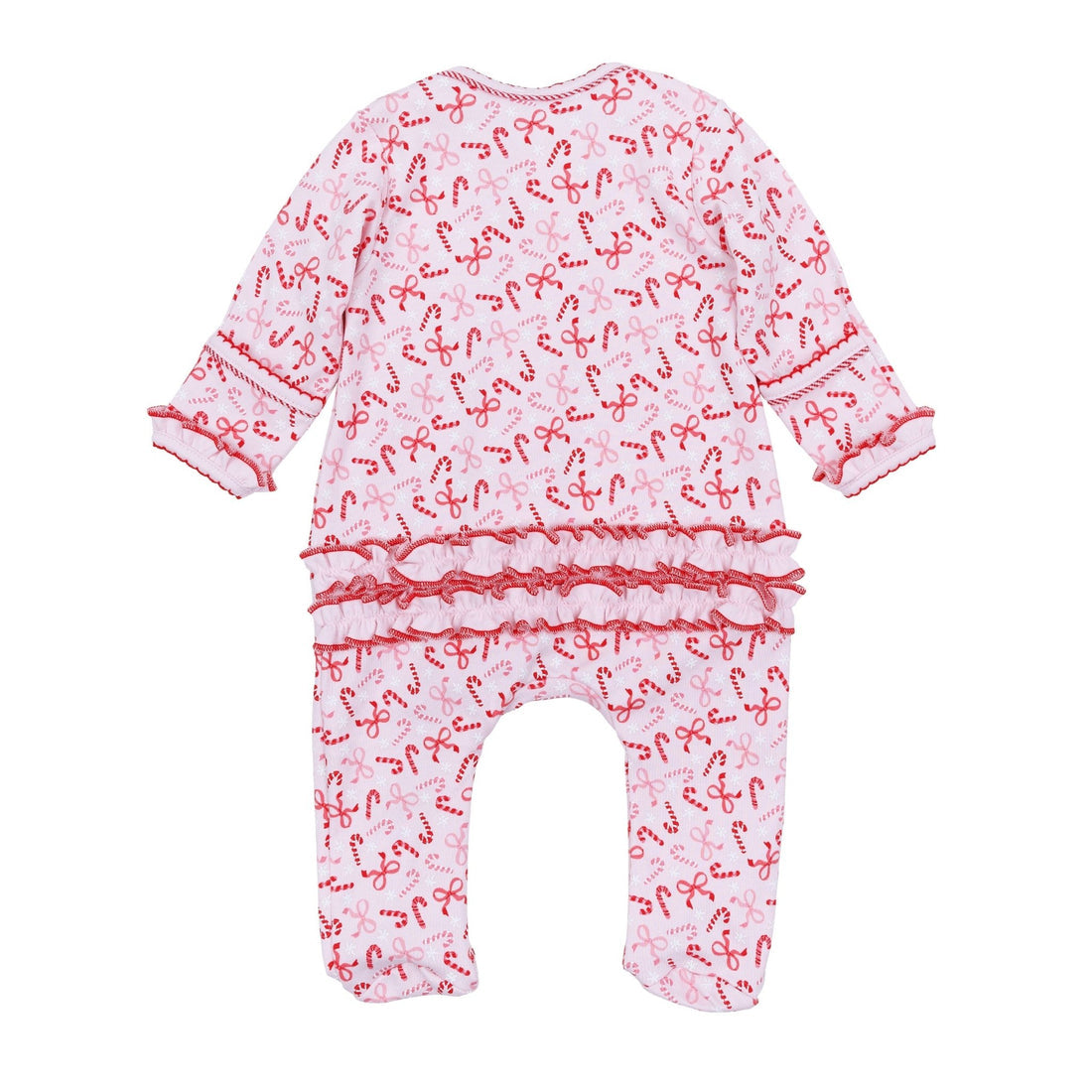 Candy Cane Lane Zip Ruffle Footie