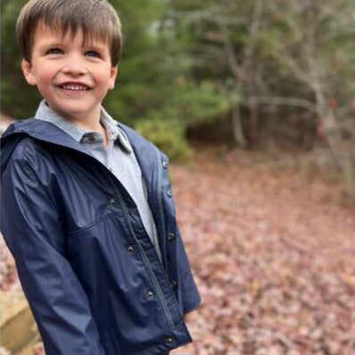 Splash Navy Blue Raincoat