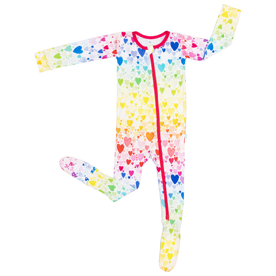 Rainbow Hearts Footie