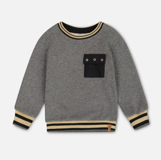 Dark Gray Rib Sweatshirt