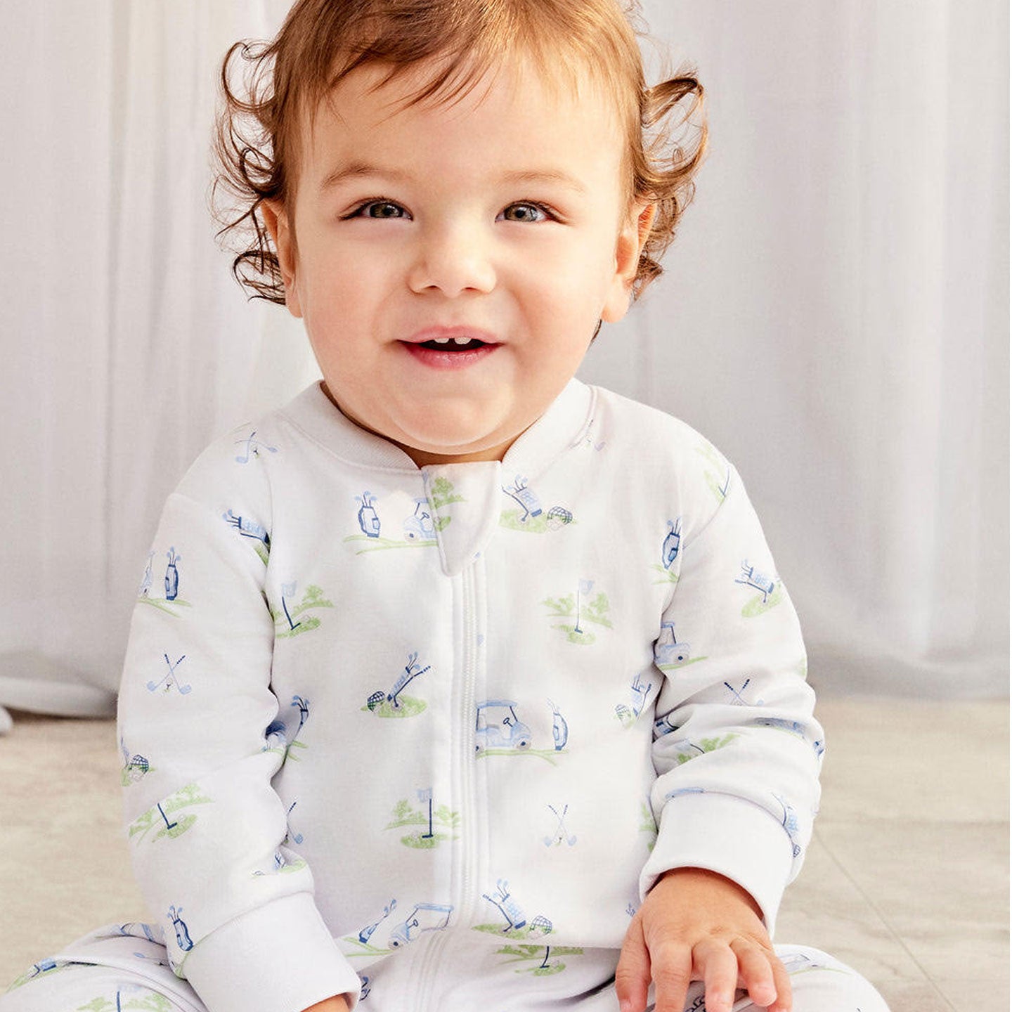 Fairway Blue Zip Footie