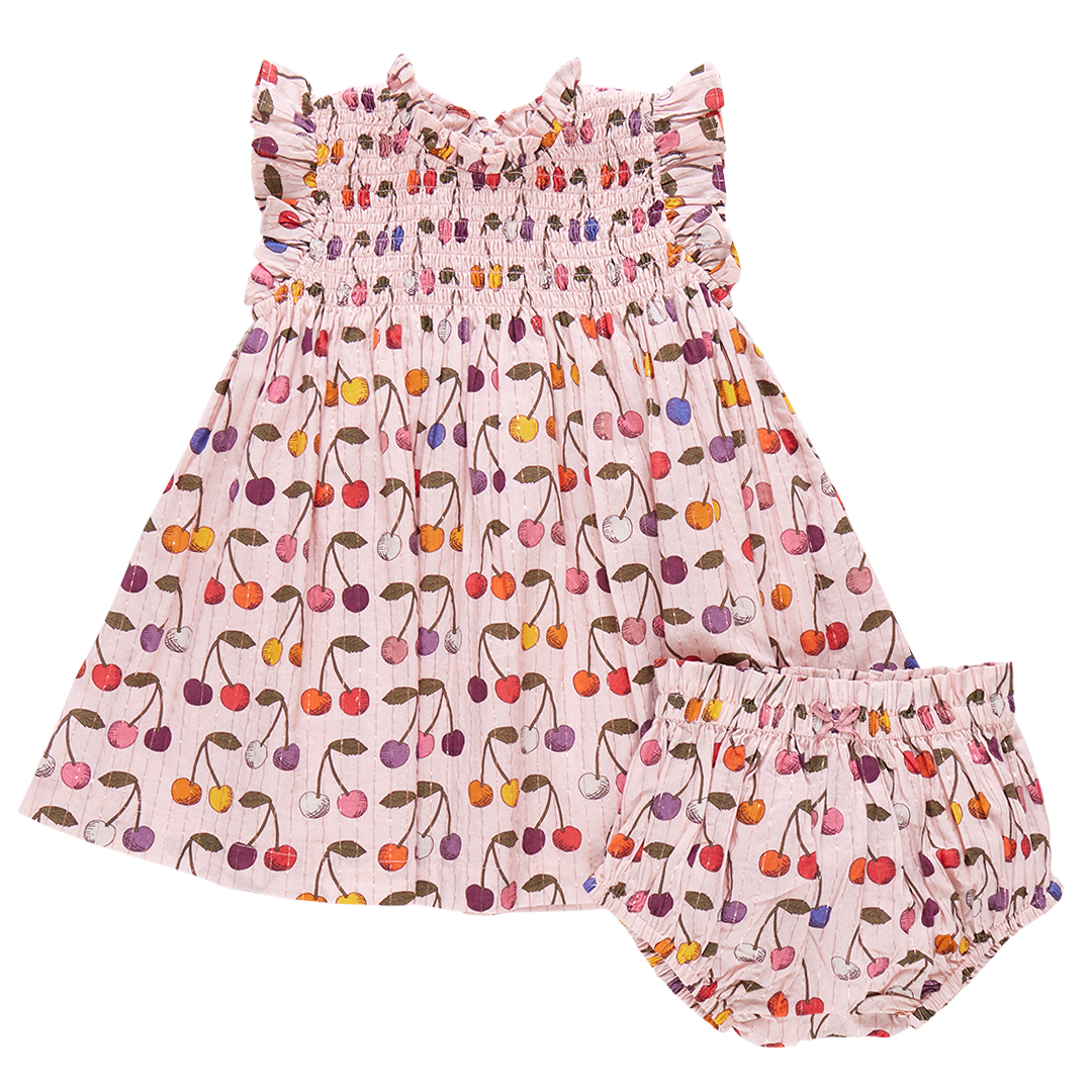 Cloud Pink Cherry Stevie Dress Set