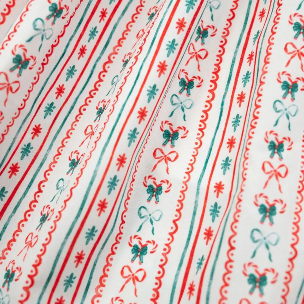 Vintage Candy Canes Smocked Bubble