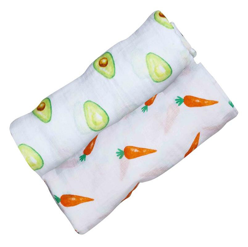 Avocado and Carrot Swaddle Set