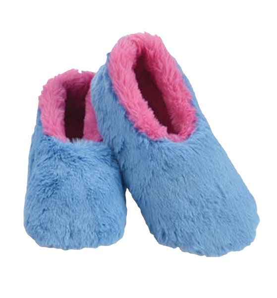 Blue sales furry slippers