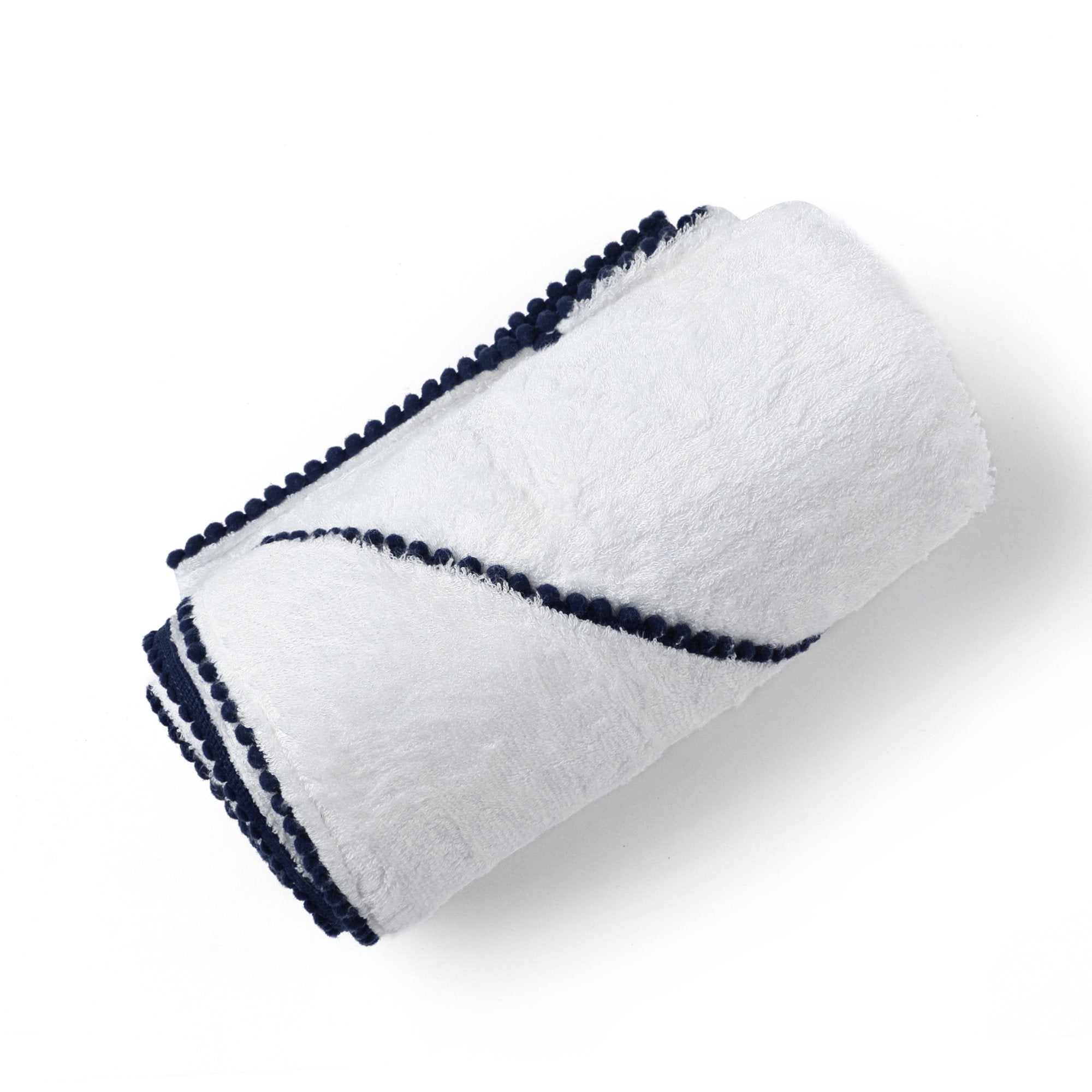 Pom Pom Trim Bamboo Towel