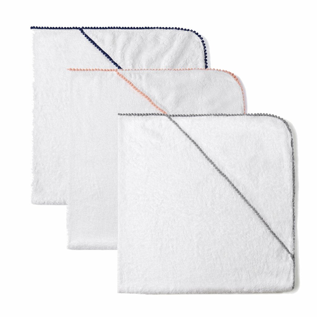 Pom Pom Trim Bamboo Towel