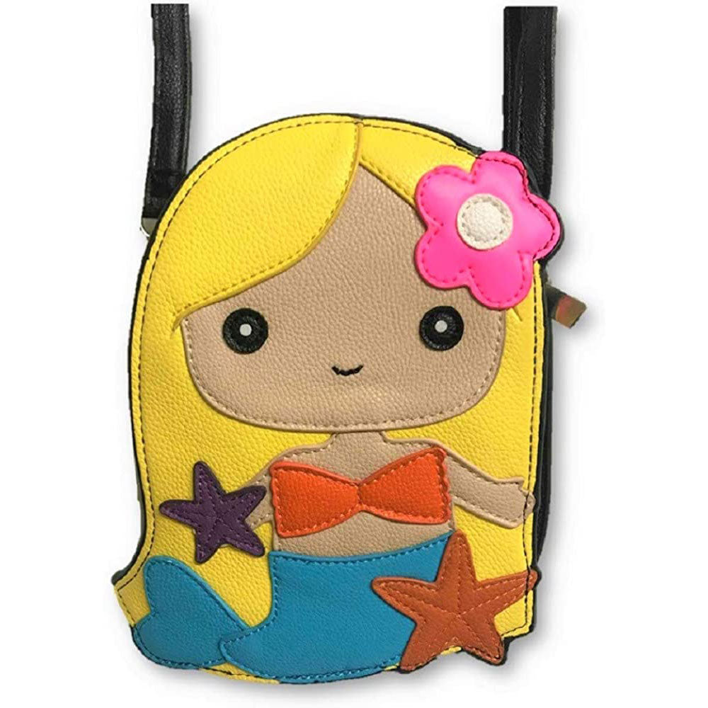 Mermaid Girl Blonde Shoulder Crossbody Purse