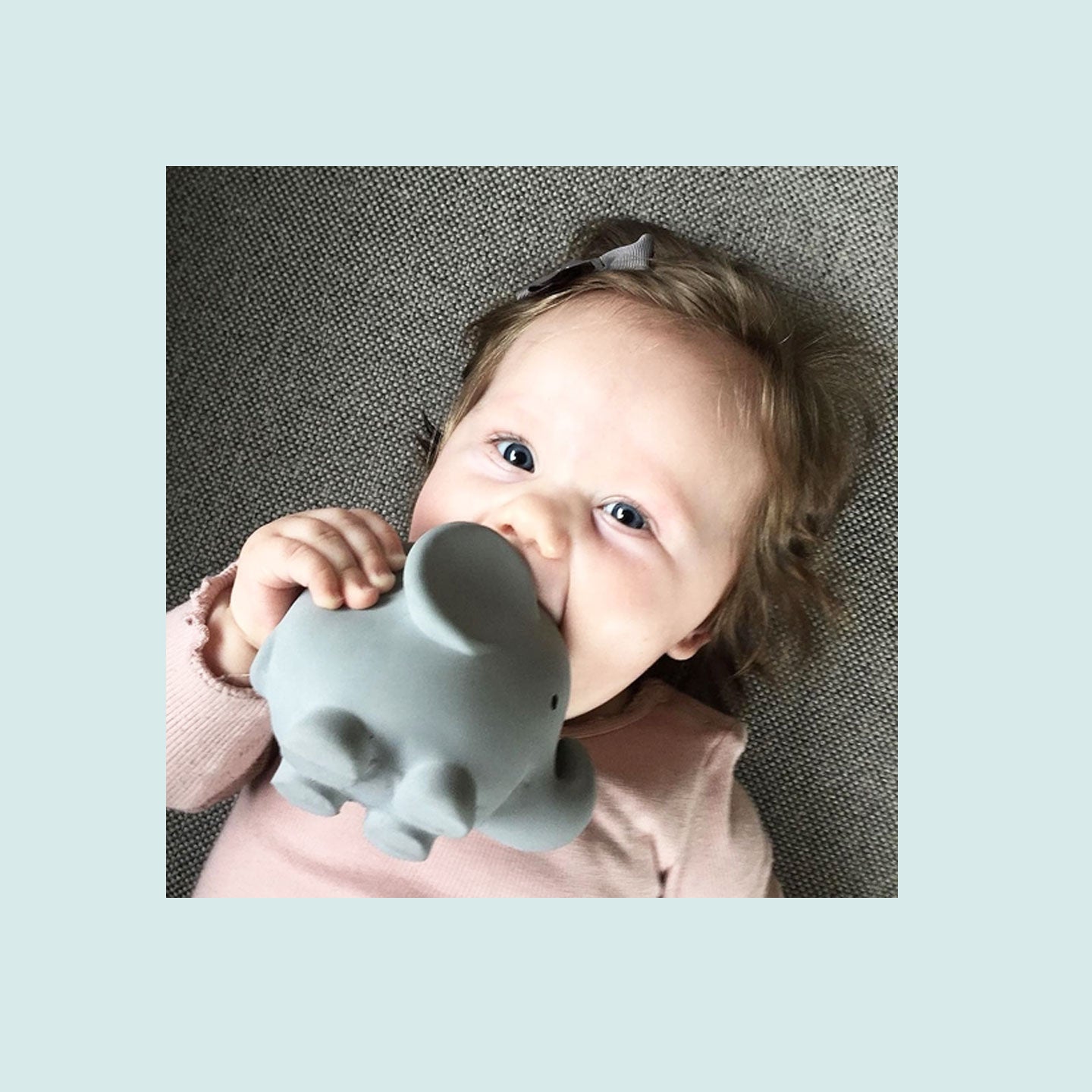 Elephant - Natural Rubber Rattle