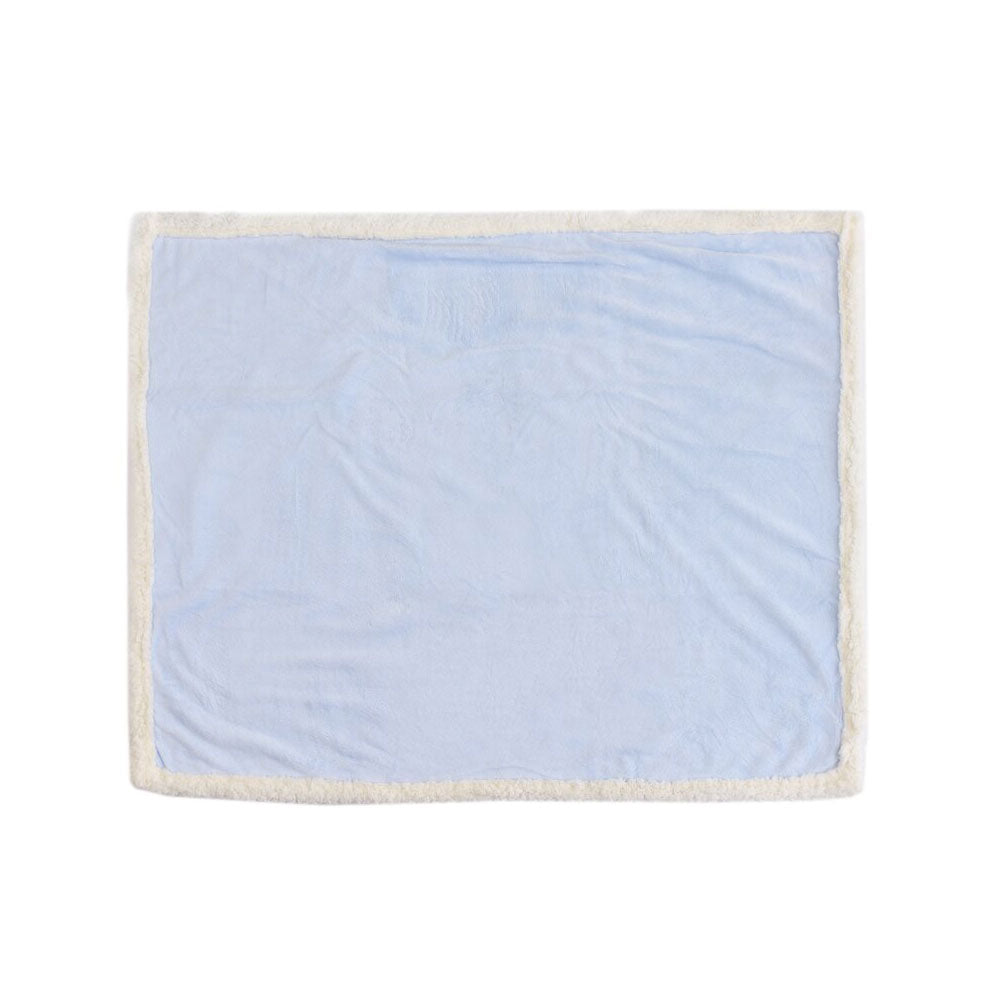 Personalized Blue Chamois Blanket
