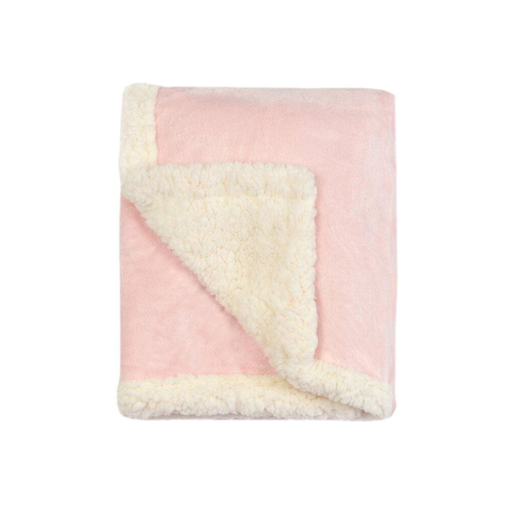 Personalized Pink Chamois Blanket