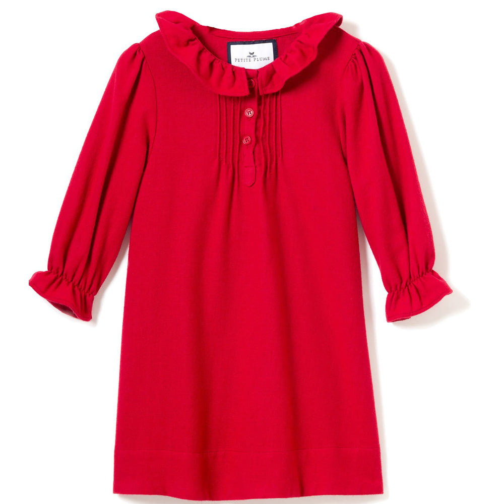 Red Victoria Flannel Nightgown