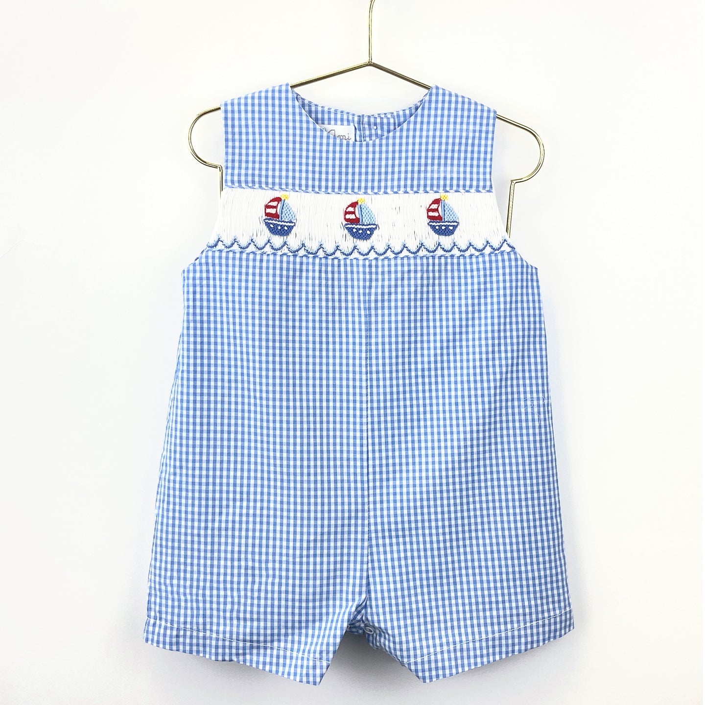 Smocked Sailboats Shortall