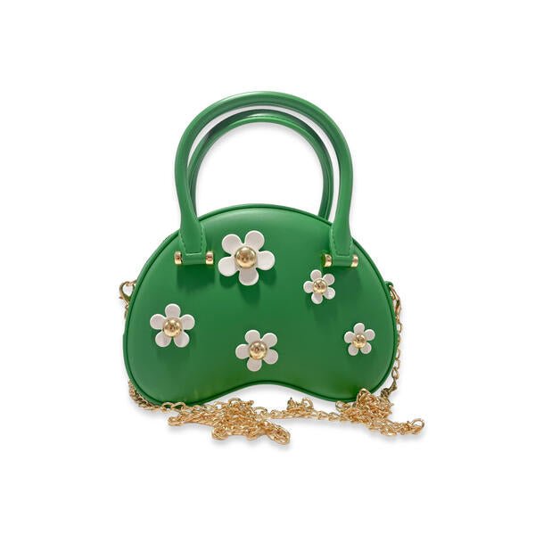 Green Floral Dome Purse