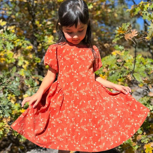Pumpkin Floral Theresa Dress