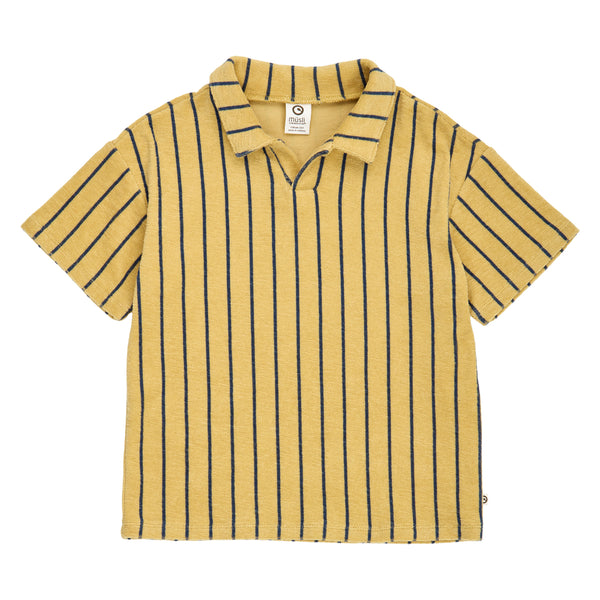 Terry Stripe Polo Shirt