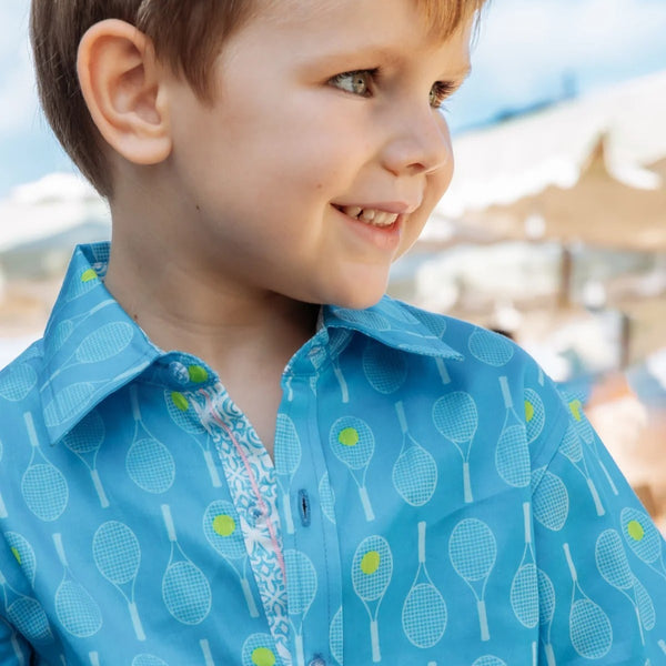 Tennis Print Short Sleeve Shirt