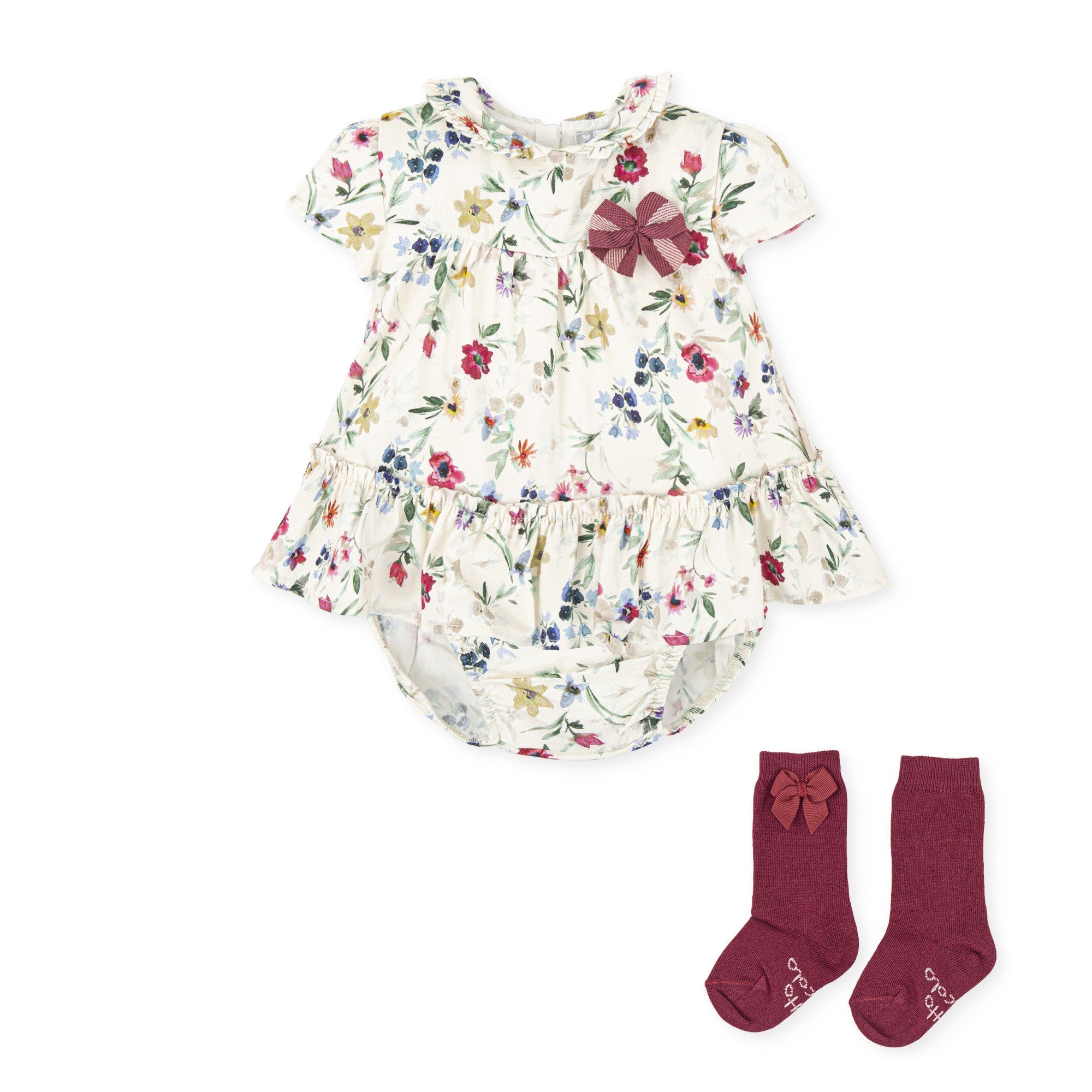 Floral Dress with Socks